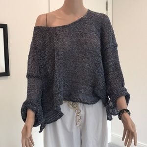 Skif Off-The-Shoulder Hi-Lo Sweater